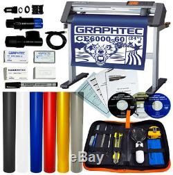 Bundle 24 Graphtec CE6000-60 PLUS Vinyl Cutter/Plotter + Oracal Vinyl + Tools