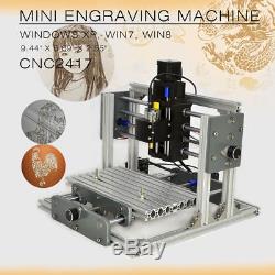 CNC 2417 Mini DIY Mill Router Kit USB Desktop Metal Engraver PCB Milling Machine
