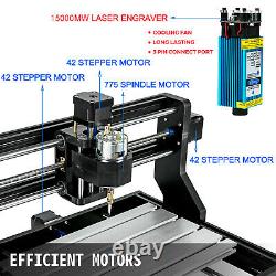 CNC 3018 Pro 3 Axis 15W GRBL Control Laser Engraver Machine + 15000mw Laser Head