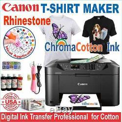 Canon Printer Machine Heat Transfer Ink X Cotton T-shirt + Rhinestone Start Kit
