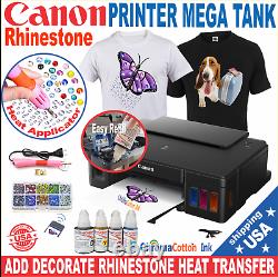 Canon Tank Ink Printer Machine Heat Transfer T-shirt Maker Rhinestone Start Kit