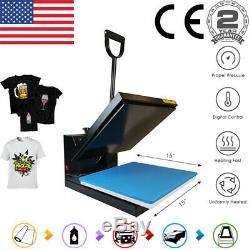 Clamshell 15x15 Heat Press Machine Digital Sublimation Transfer DIY T-Shirt US
