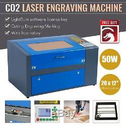 Co2 Laser Engraver 50W 20 x 12 RDworksV8 WithLightburn License Key & Rotary Axis
