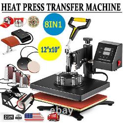 Combo Heat Press Machine 8 in 1 Digital Transfer Sublimation T-Shirt Swing Away