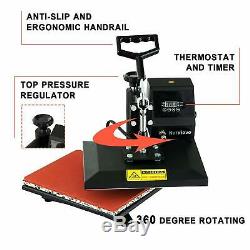 Commercial Heat Transfer Machine 12x10 in Heat Press 360 Degree Swing Away