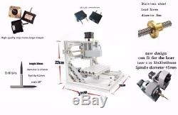 DIY CNC Router Kit 3 Axis Mini Mill Wood Carving Engraving PCB Milling Machine