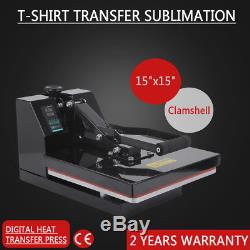 DIY Heat Press T-Shirt Heat Transfer Sublimation Machine 15 x 15 Clamshell