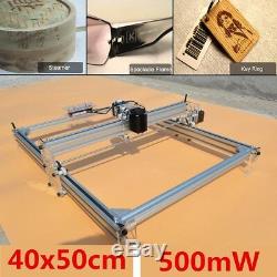 DIY Mini Laser Engraving Machine 500mW Marking Wood Printer Engraver 40X50CM New