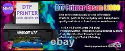 DTF Printer L1800 A3+ Bundle with Inks Powder Digital Transfer Film & Acrorip 9