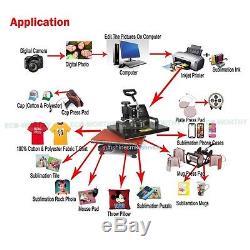 Digital 8 in 1 Transfer Heat Press Machine Sublimation for T-Shirt Cap Printing