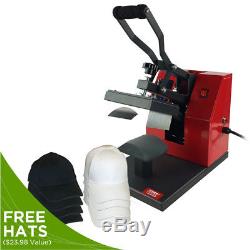 Digital Cap Heat Press Machine with 8 FREE Baseball Hats, Hat Press Heat Transfer