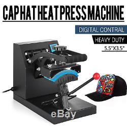 Digital Hat Cap Heat Press Machine Sublimation Transfer Steel Frame Swing Away