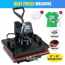 Digital Heat Press Machine 12x15 T-Shirt Sublimation 360 Swing Away Transfer