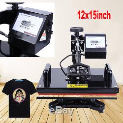 Digital Swing-away 12x15 T-shirt Heat Press Machine LCD Timer Temp Control