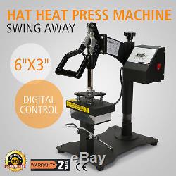 Digital Transfer Sublimation Hat Cap Clamshell Heat Press Machine 6x3 Curved