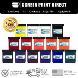 Ecotex Water Based Discharge Ink Screen Printing Ink Kit 14 Colors