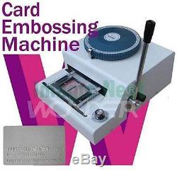 Embosser Stamping Machine 72 Character PVC Credit Card Symbols with Punch Handle