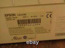 Epson LQ-2180 Dot Matrix Printer MODEL P910C/ WITH 4 EPSON S015086 Cartridges