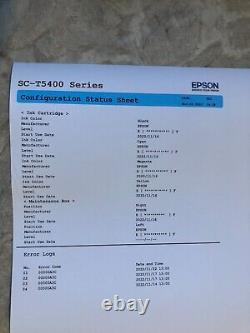 Epson SureColor T5470 36 Wide Format Printer Plotter Test Prints Read Desc