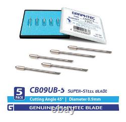 Graphtec Plotter Blades CB09UB. 9mm Supersteel 45° Genuine Real Blade 5 Pack NEW