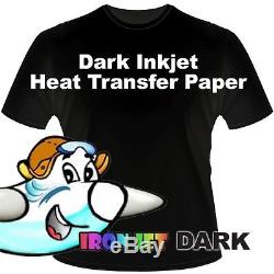 HEAT TRANSFER PAPER FOR INKJET PRINTING FOR DARK COLORS 200sh 8.5X11