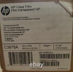HP C3875A Designjet Inkjet Large Format Paper Clear Film Transparency 36x 75ft