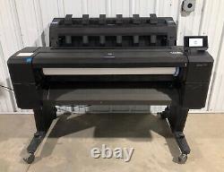 HP DesignJet T930 PostScript Wide Format Printer Plotter Partially Tested READ