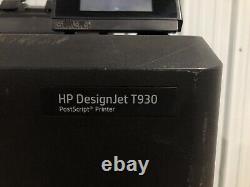 HP DesignJet T930 PostScript Wide Format Printer Plotter Partially Tested READ