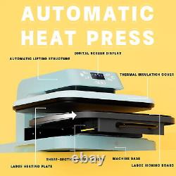 HTVRONT Auto Heat Press Machine 15x15 T-Shirt Sublimation Transfer FREE GIFT