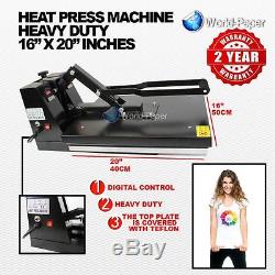 Heat Press Machine 16x20 1 Year Warranty Coated Heavy Duty Transfer Vinyl