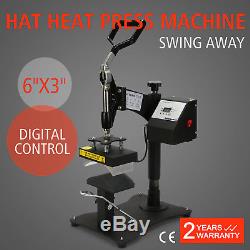 Heat Press Transfer Digital Clamshell 6 x 3 Hat Cap Sublimation Machine New