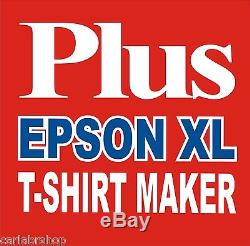 Heat Press Transfer T-Shirt Sublimation Machine + EPSON Printer + Starter Pack