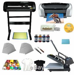 Heat press&Vinyl Cutter&Printer&Ink &Paper T-shirt Transfer Start-up Kit