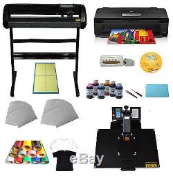 Heat press, Vinyl Cutter, Printer, Ink, Paper T-shirt Transfer Start-up Kit
