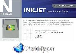 Inkjet Heat Transfer Paper for Dark Color Neenah 3G Jet Opaque 8.5x11-10 shts #1