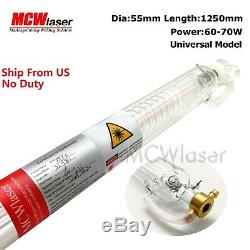 MCWlaser 60W Acutal 60W 80W CO2 Laser Tube 125cm US Stock and Free Duty