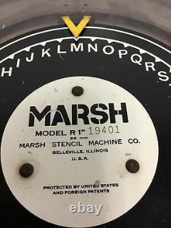 Marsh R1 25MM Rotary Stencil Cutting Machine 4 Line FREE SHIPPING PLZ READ