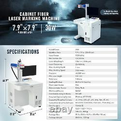 Max Fiber Laser Marking Machine Engraver Desktop 30W 7.9×7.9 with Rotary Axis A