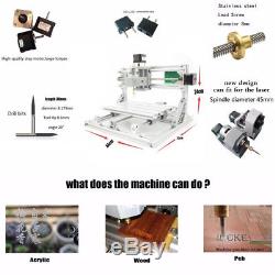 Mini DIY CNC 2418 with ER11 Router Kit Wood Carving Engraving PCB Milling Machine
