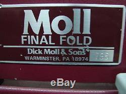 Moll Marathon Pocket folder/gluer with final fold and Glu-Bind cold glue system