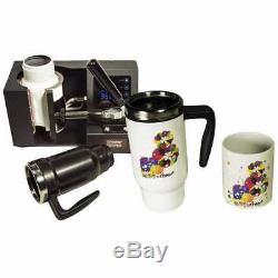 Mug Cup Heat Press Transfer Sublimation Machine, Automatic Digital Timer, Black