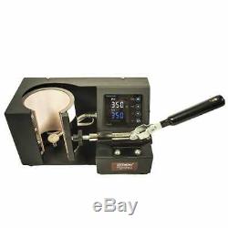Mug Cup Heat Press Transfer Sublimation Machine, Automatic Digital Timer, Black