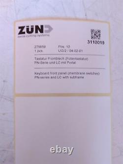 NEW ZUND 3110019 Keyboard Front Panel with Membrane Switches OPEN BOX