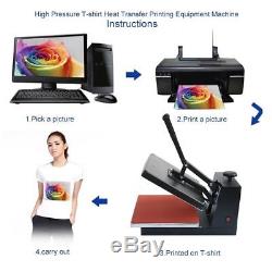 New 15x15 Digital Clamshell Heat Press Machine Transfer Sublimation T-shirt JB