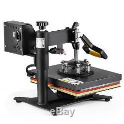 New 5 in 1 Digital Transfer Sublimation Heat Press Machine for T-Shirt 12X10 USA