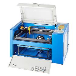 New 50W CO2 Laser Engraving Machine Engraver Cutter with Auxiliary Rotary