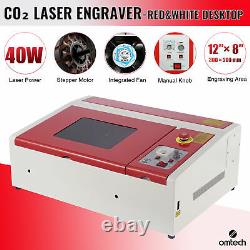 OMTech K40 40W 12x 8 CO2 Laser Engraver Engraving Machine USB Interface DIY