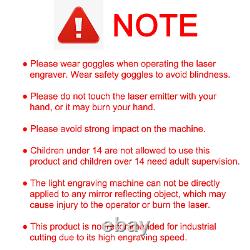 ORTUR Laser Master CNC Router Laser Engraving Machine Engraver Cutter 4500mw US