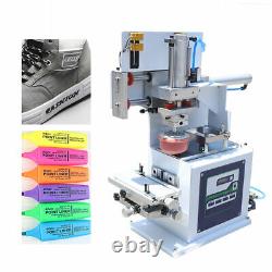 Pneumatic Printer Pad Printing Machine with Sealed Ink Cups Fit Clothes Plastic