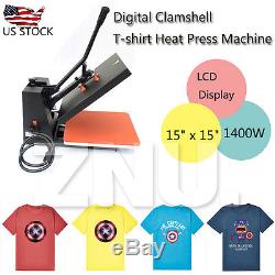 Power Industrial Digital 15X15 Inch Sublimation T-Shirt Heat Press USA